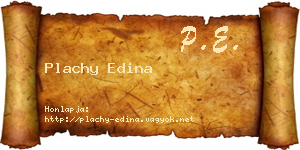 Plachy Edina névjegykártya
